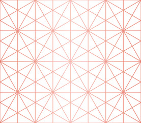 Simple geometric pattern. Endless. Seamless Pattern. Vector Lines. Trendy Copper Look.