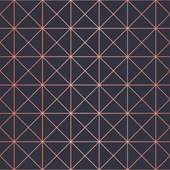 Simple geometric pattern. Endless. Seamless Pattern. Vector Lines. Trendy Copper Look.
