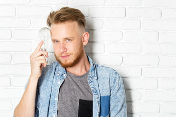 Man having a good idea