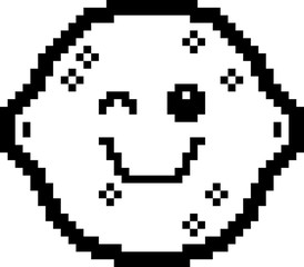 Winking 8-Bit Cartoon Lemon