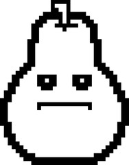 Fototapeta premium Serious 8-Bit Cartoon Pear