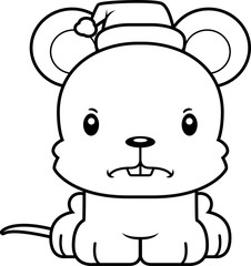 Cartoon Angry Xmas Mouse