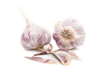 garlic isolated on white background