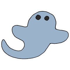 Hand Drawn Halloween Set. Ghost.