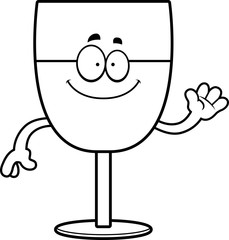 Cartoon Wine Waving