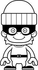 Cartoon Smiling Thief Orangutan
