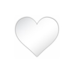 Heart Icon Vector. Love symbol. Valentine's Day sign, emblem isolated on white background with shadow, Flat style for graphic and web design, logo.