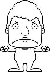 Cartoon Angry Woman In Pajamas