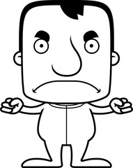 Obraz premium Cartoon Angry Man In Pajamas
