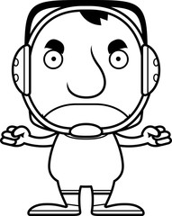 Obraz premium Cartoon Angry Wrestler Man