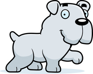 Obraz na płótnie Canvas Cartoon Bulldog Walking
