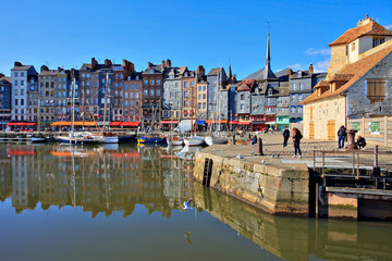 Fototapeta premium Honfleur, Vieux bassin, Normandie