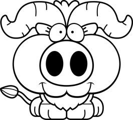 Cartoon Little Ox Smiling