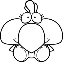 Cartoon Chicken Sitting