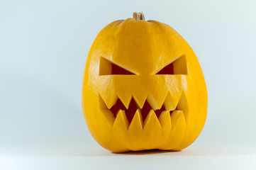 Fototapeta premium Halloween pumpkin isolated on white.