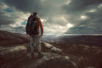 Wanderer im Herbst 