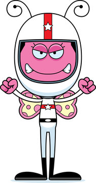 recommend clip art: Cartoon Angry Race Car Driver Butterfly