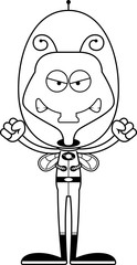 Cartoon Angry Spaceman Fly