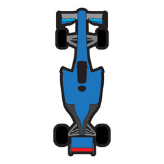 Top view of a racing car, Vector illustration