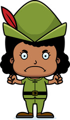 Cartoon Angry Robin Hood Girl
