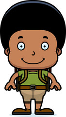 Cartoon Smiling Hiker Boy