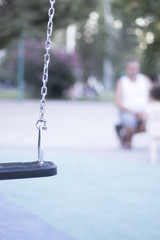 Park climbing childrens swing