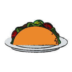 taco fast food icon image vector illustration design