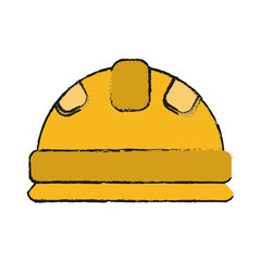industrial helmet construction related icon image vector illustration design