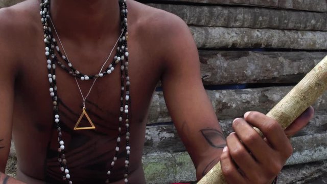 Native Brazilian Man (Indio) a Indigenous Tribe in Brazil