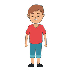 happy boy cartoon icon image vector illustration design