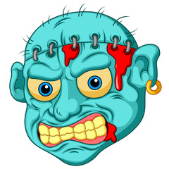 Zombie head cartoon
