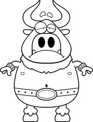 Sad Cartoon Minotaur