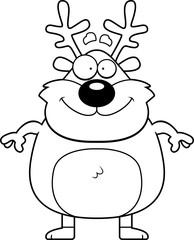 Happy Cartoon Reindeer