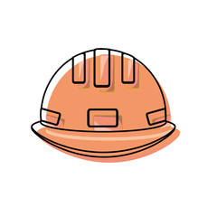 safety helmet icon over white background vector illustration