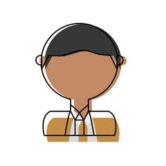 avatar businessman icon over white background vector illustration