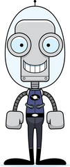 Cartoon Smiling Spaceman Robot © corythoman
