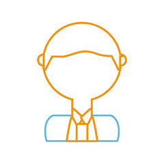avatar businessman icon over white background vector illustration