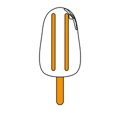 ice cream on stick icon image vector illustration design