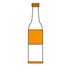 soda bottle with label icon image vector illustration design