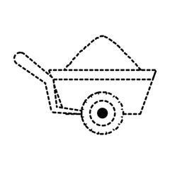 construction wheelbarrow icon over white background vector illustration
