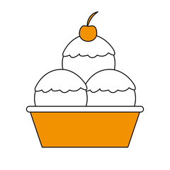 ice cream cone icon image vector illustration design