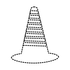 traffic cone icon over white background vector illustration