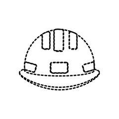 safety helmet icon over white background vector illustration