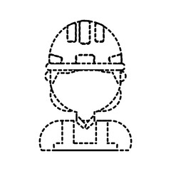 woman with safety helmet icon over white background vector illustration