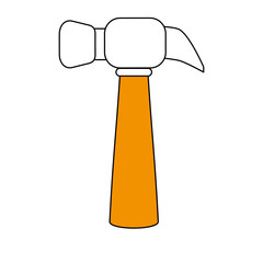 hammer tool icon image vector illustration design