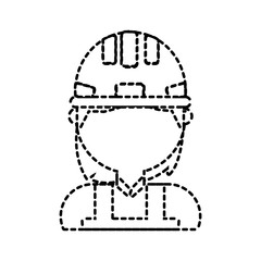 woman with safety helmet icon over white background vector illustration