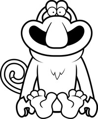 Cartoon Proboscis Sitting