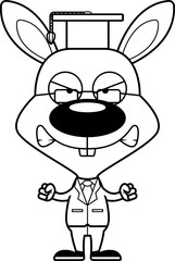 Cartoon Angry Teacher Bunny