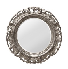 Silver wooden frame for a picture or a mirror