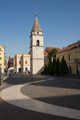 Fototapeta na wymiar Ancient Bell Tower of the Church of Santa Sofia in Benevento (Italy)